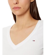 TOMMY HILFIGER TH JEANS Camiseta de manga corta con cuello en V blanco - camiseta - 3