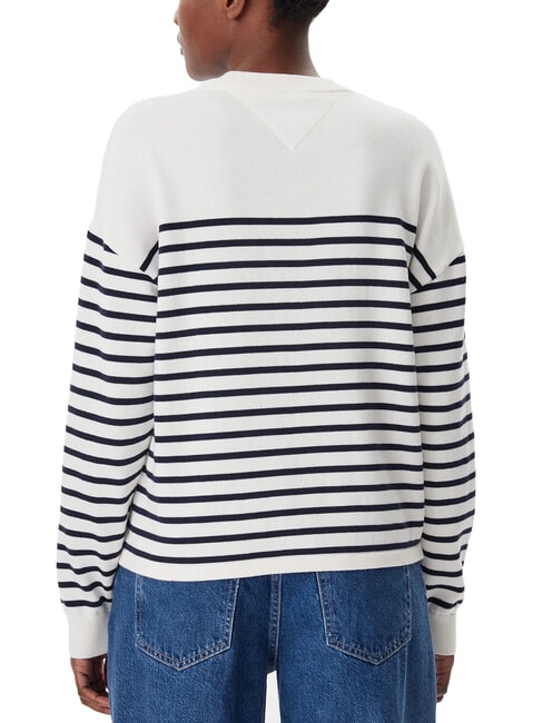 VARSITY Su&eacute;ter de algod&oacute;n con cuello redondo y logo. blanco antiguo - Su&eacute;teres de mujer