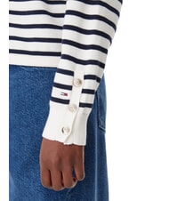 TOMMY HILFIGER VARSITY Su&eacute;ter de algod&oacute;n con cuello redondo y logo. blanco antiguo - Su&eacute;teres de mujer - 4