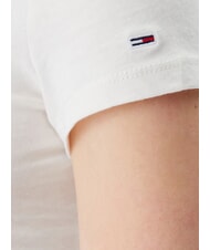 TOMMY HILFIGER TH JEANS Camiseta de algod&oacute;n con estampado de logotipo blanco antiguo - camiseta - 4
