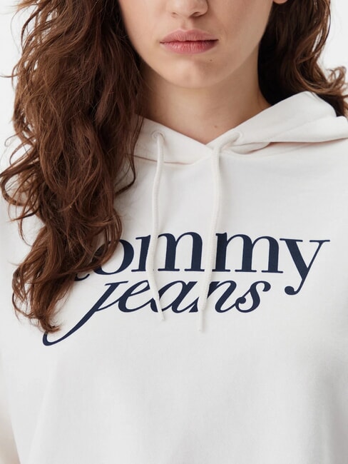 SCRIPT LOGO Sudadera con capucha de corte relajado blanco antiguo - Sudaderas de mujer