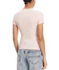TOMMY HILFIGER TH JEANS Camiseta de manga corta acanalada rosa precioso - camiseta - 2