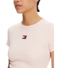 TOMMY HILFIGER TH JEANS Camiseta de manga corta acanalada rosa precioso - camiseta - 3