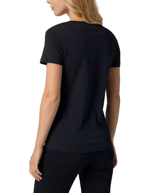 TH Camiseta de manga corta con cuello en V mezclilla azul - camiseta