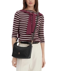 TOMMY HILFIGER TH GO Mini bolso de hombro, con correa para el hombro negro - Bolsos Mujer - 5