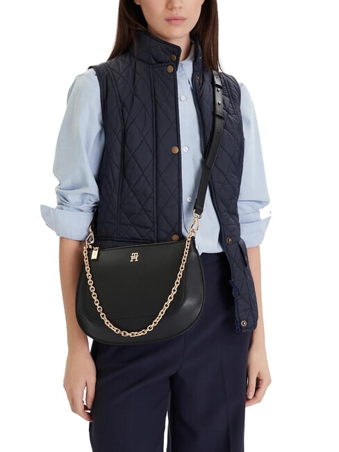 TH GLAM Bolso de hombro, con correa para el hombro negro - Bolsos Mujer