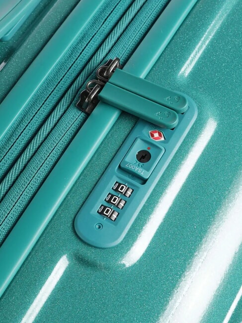 LOGODUCK Carro mediano expandible verde brillante - Trolley R&iacute;gidos