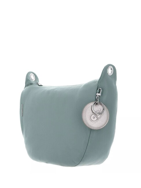 Mellow Bolso saco con bandolera, de piel verde iceberg - Bolsos Mujer