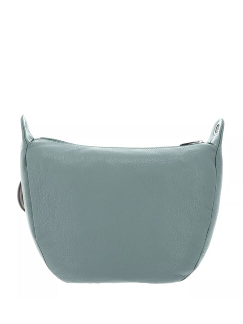 Mellow Bolso saco con bandolera, de piel verde iceberg - Bolsos Mujer
