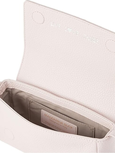 MELLOW LEATHER Mini bolso de hombro de piel rosa caramelo - Bolsos Mujer