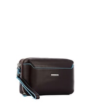 PIQUADRO BLUE SQUARE Estuche de cuero para tarjetas CAOBA - Carteras Hombre - 2