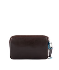 PIQUADRO BLUE SQUARE Estuche de cuero para tarjetas CAOBA - Carteras Hombre - 3