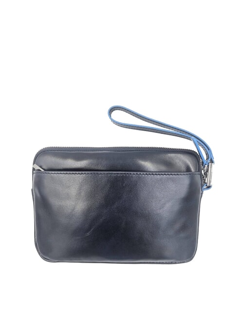 BLUE SQUARE Estuche de cuero para tarjetas azul - Carteras Hombre