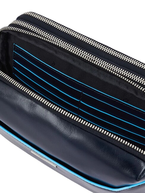 BLUE SQUARE Estuche de cuero para tarjetas azul - Carteras Hombre