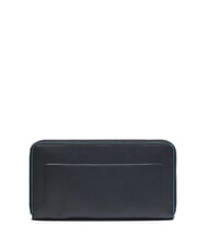 PIQUADRO ATLAS Cartera de cuero con cremallera nero2 - Carteras Mujer - 3