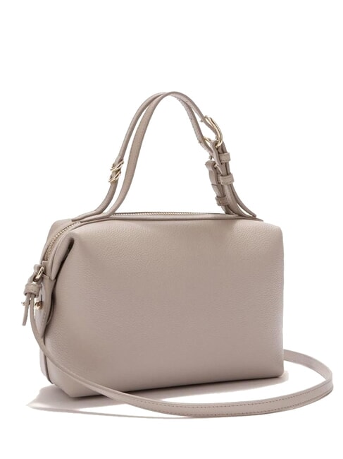 DOUBLE Bolso bandolera de piel con correa para el hombro lino - Bolsos Mujer