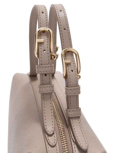 DOUBLE Bolso bandolera de piel con correa para el hombro lino - Bolsos Mujer