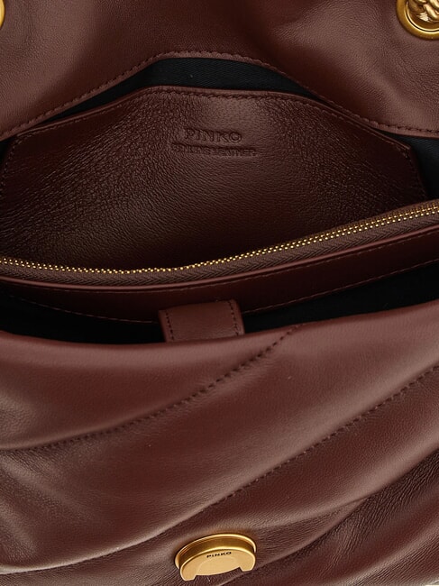 CLASSIC LOVE PUFF Bolso de napa vino borgo&ntilde;a-oro antiguo - Bolsos Mujer