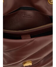 PINKO CLASSIC LOVE PUFF Bolso de napa vino borgo&ntilde;a-oro antiguo - Bolsos Mujer - 3