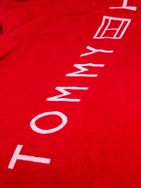 TH MAXI LOGO Toalla de playa de rizo de algod&oacute;n rojo primario - Accesorios de viaje