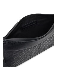 TOMMY HILFIGER TH MONOGRAM Bolso de mano para hombre con pu&ntilde;o negro - Neceser - 4