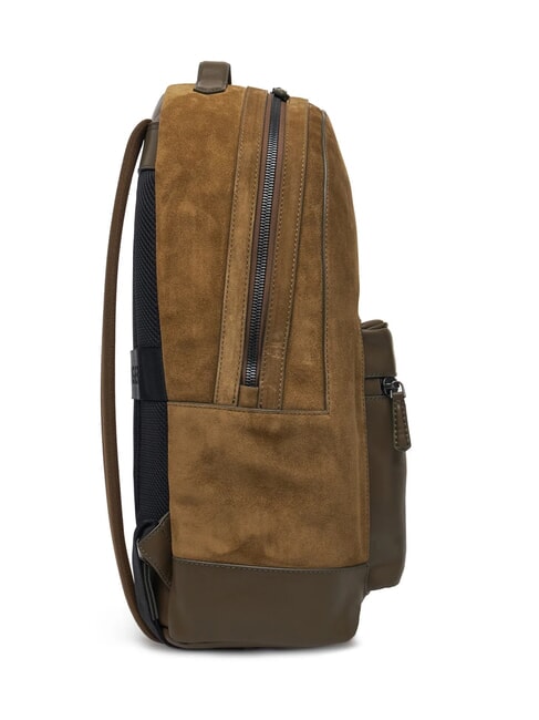 TH CASUAL SUEDE Mochila de cuero para port&aacute;til de 15" gris topo costero - Mochilas para port&aacute;til