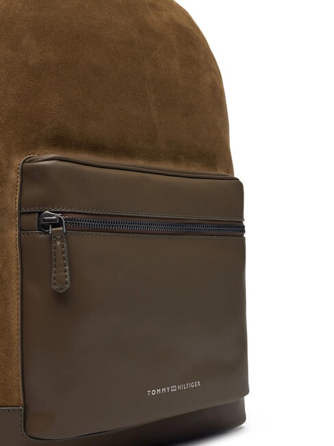 TH CASUAL SUEDE Mochila de cuero para port&aacute;til de 15" gris topo costero - Mochilas para port&aacute;til