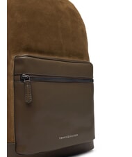 TOMMY HILFIGER TH CASUAL SUEDE Mochila de cuero para port&aacute;til de 15" gris topo costero - Mochilas para port&aacute;til - 4