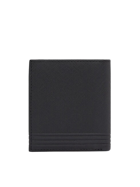 TH BUSINESS Monedero vertical de cuero negro - Carteras Hombre