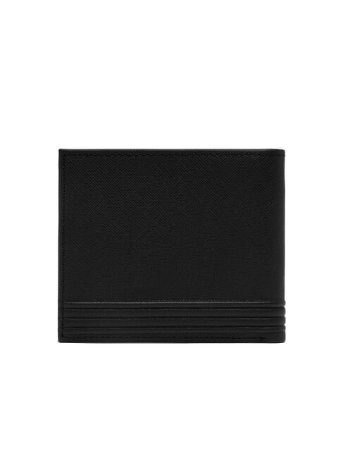 TH BUSINESS Cartera de piel con monedero negro - Carteras Hombre