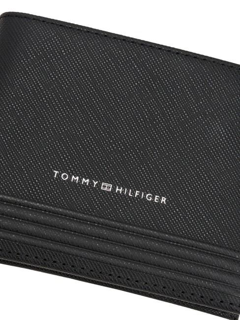 TH BUSINESS Cartera de cuero de 6 cc negro - Carteras Hombre