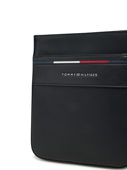 TH FOUNDATION Bolso peque&ntilde;o plano de nailon negro - Bandoleras Hombre