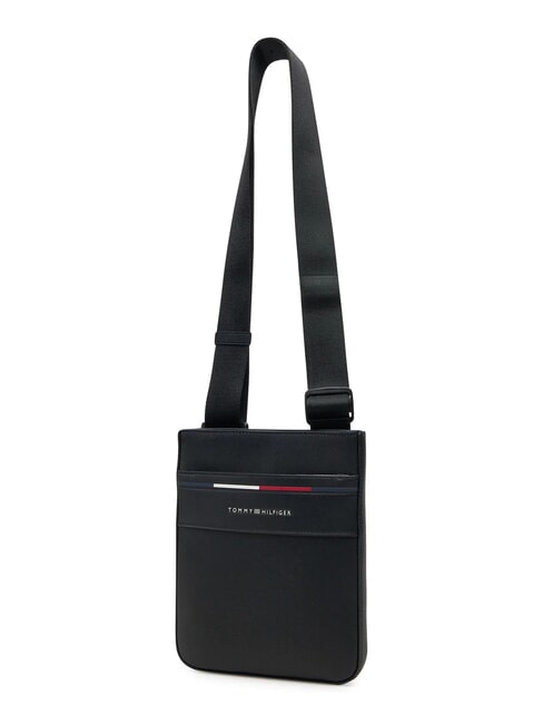 TH FOUNDATION Bolso peque&ntilde;o plano de nailon negro - Bandoleras Hombre