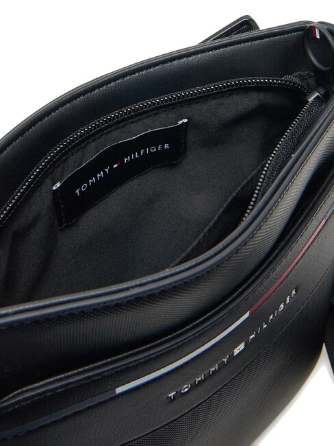 TH FOUNDATION Bolso peque&ntilde;o plano de nailon negro - Bandoleras Hombre