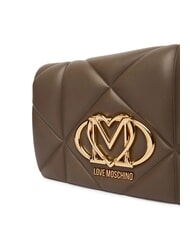 LOVE MOSCHINO EMBOSSED Bolso de hombro con solapa lodo - Bolsos Mujer - 3
