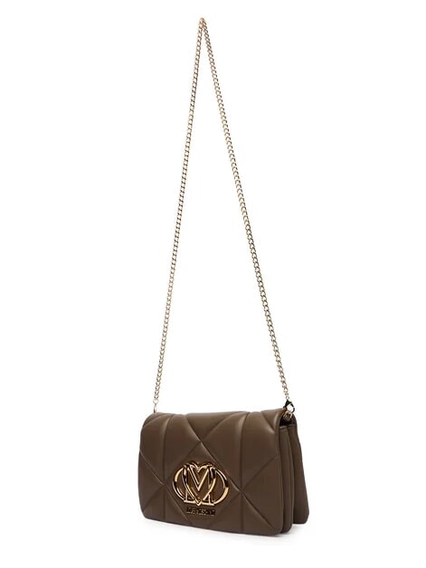 EMBOSSED Bolso de hombro con solapa lodo - Bolsos Mujer