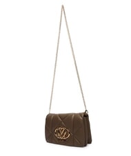 LOVE MOSCHINO EMBOSSED Bolso de hombro con solapa lodo - Bolsos Mujer - 4