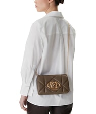 LOVE MOSCHINO EMBOSSED Bolso de hombro con solapa lodo - Bolsos Mujer - 5