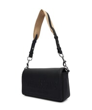 LOVE MOSCHINO SIGNATURE LOVE Bolso de hombro con solapa negro - Bolsos Mujer - 2