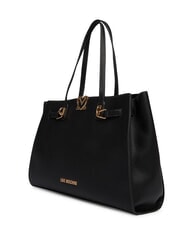 LOVE MOSCHINO SOFT SCULPT Bolso de compras de hombro negro - Bolsos Mujer - 2