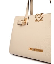 LOVE MOSCHINO SOFT SCULPT Bolso de mano con bandolera Marfil - Bolsos Mujer - 3