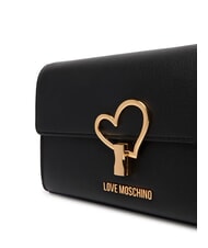 LOVE MOSCHINO HEART TURNLOCK Bolso de hombro peque&ntilde;o negro - Bolsos Mujer - 3