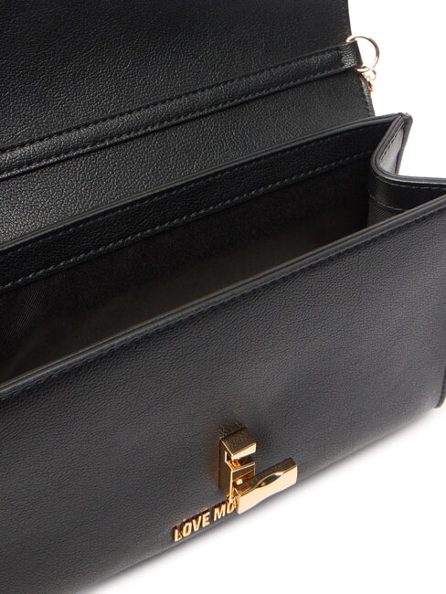 HEART TURNLOCK Bolso de hombro peque&ntilde;o negro - Bolsos Mujer