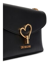 LOVE MOSCHINO HEART TURNLOCK Bolso de hombro convertible negro - Bolsos Mujer - 3