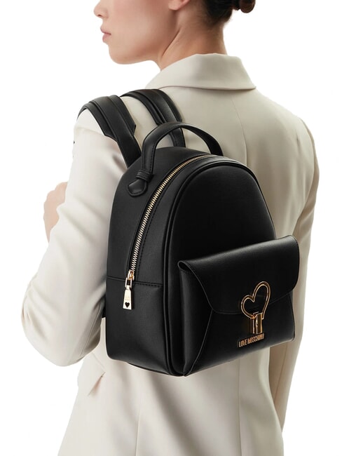 HEART TURNLOCK Mochila con bolsillo negro - Bolsos Mujer