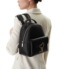 LOVE MOSCHINO HEART TURNLOCK Mochila con bolsillo negro - Bolsos Mujer - 5