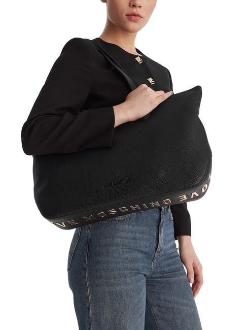 GIANT Bolso de compras de hombro negro - Bolsos Mujer