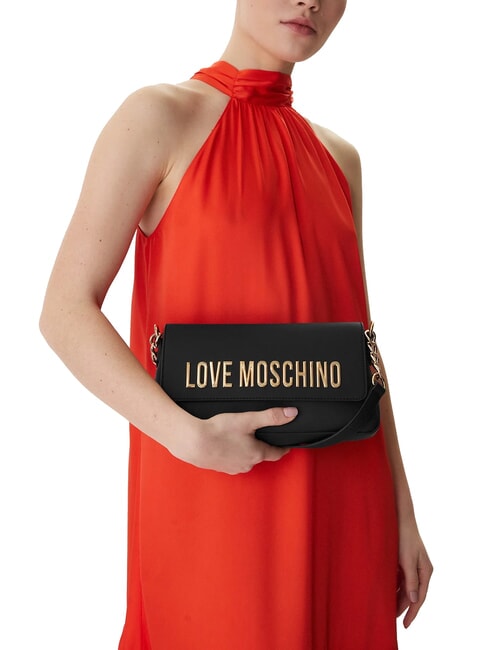 BOLD LOVE Bolso de hombro con inserci&oacute;n de cadena negro - Bolsos Mujer