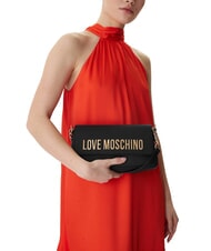 LOVE MOSCHINO BOLD LOVE Bolso de hombro con inserci&oacute;n de cadena negro - Bolsos Mujer - 5