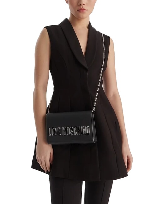 SMART DAILY Bolso de mano con correa de cadena para el hombro laca negra - Bolsos Mujer